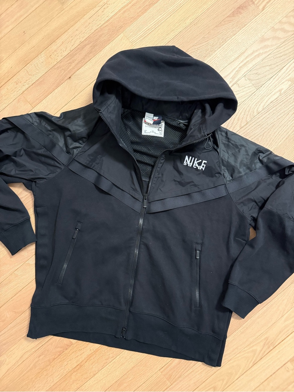 Like new Nike x sacai black full zip hoodie jacket
